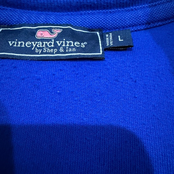 Vineyard Vines 1/4 Zip Royal Blue Shep 1/4 Zip - Picture 5 of 8